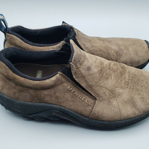 Merrell Men's Jungle Moc 100% Smoke Suede Leather Slide On Shoes Size 10.5 - Picture 5 of 9